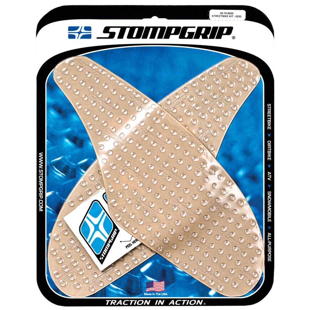 [STG55-10-0030] StompGrip Volcano Streetbike Clear Traction Kit