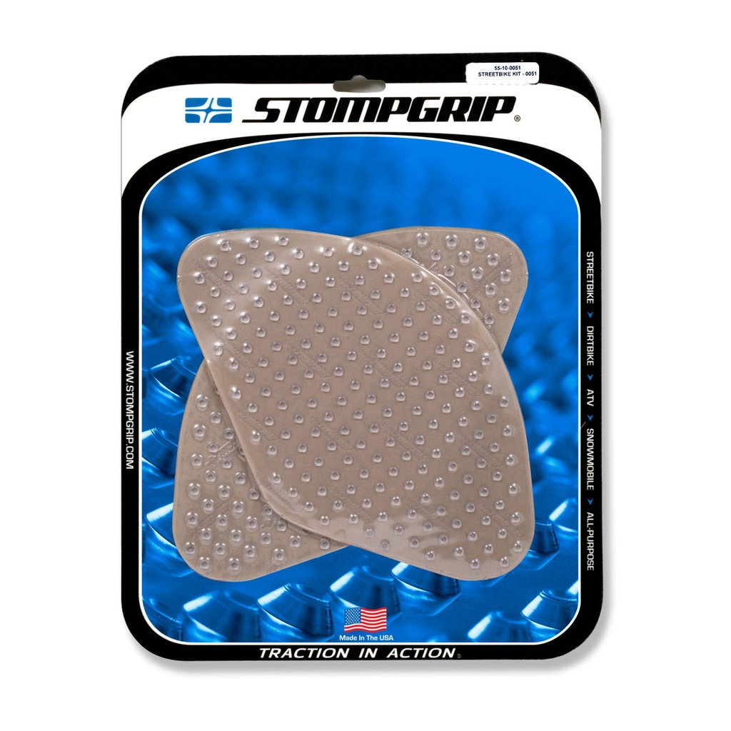 [STG55-10-0051] StompGrip Volcano Streetbike Clear Traction Kit