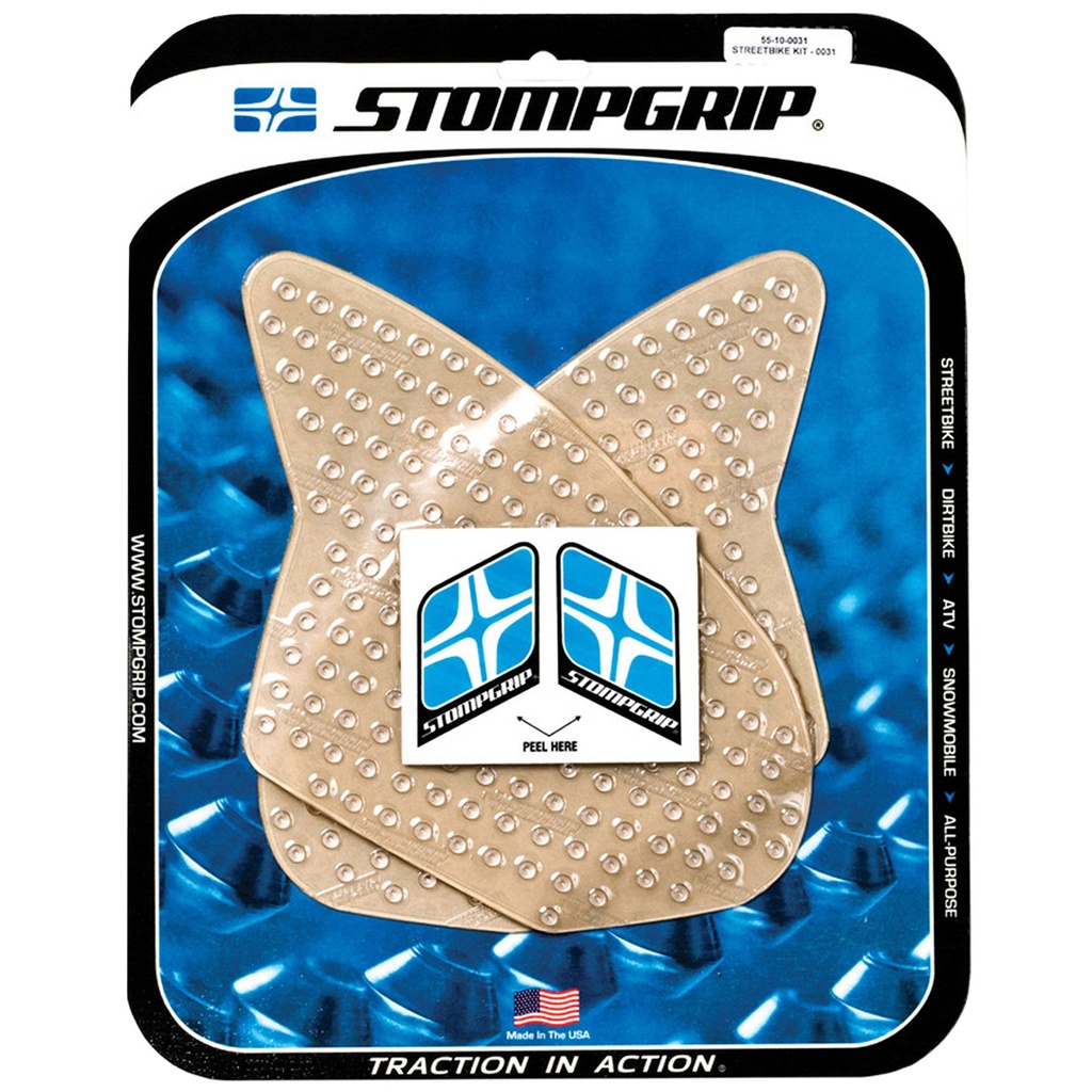 [STG55-10-0031] StompGrip Volcano Streetbike Clear Traction Kit