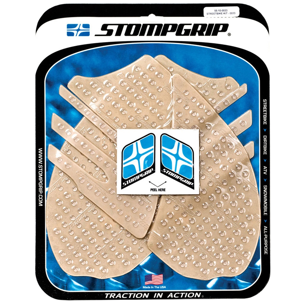 [STG55-10-0033] StompGrip Volcano Streetbike Clear Traction Kit