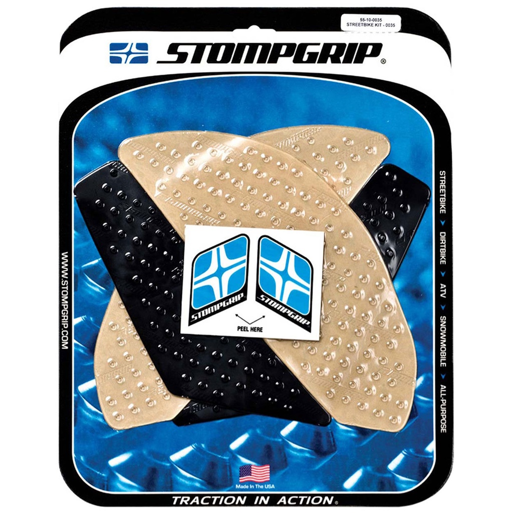 [STG55-10-0035] StompGrip Volcano Streetbike Clear Traction Kit