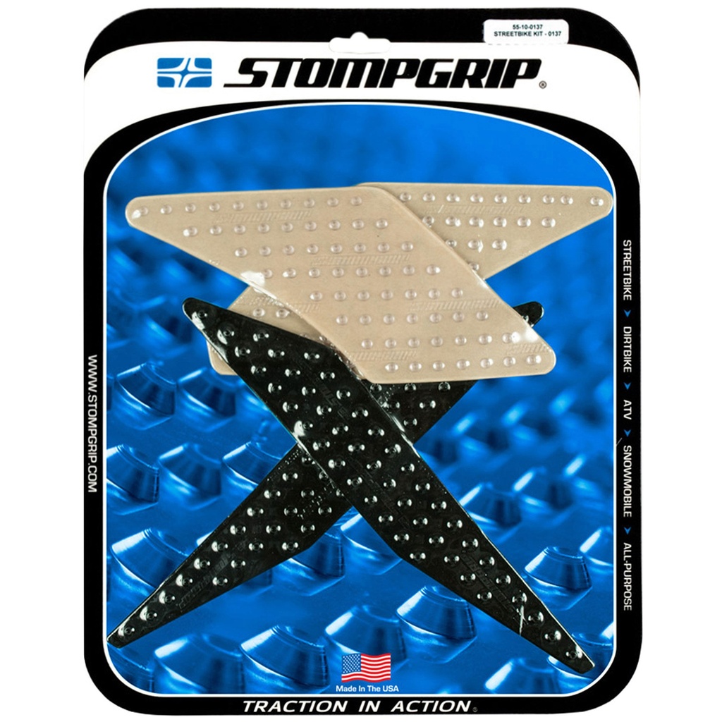 [STG55-10-0137] StompGrip Volcano Streetbike Clear Traction Kit