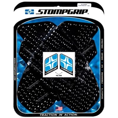 [STG55-10-0056B] StompGrip Volcano Streetbike Black Traction Kit