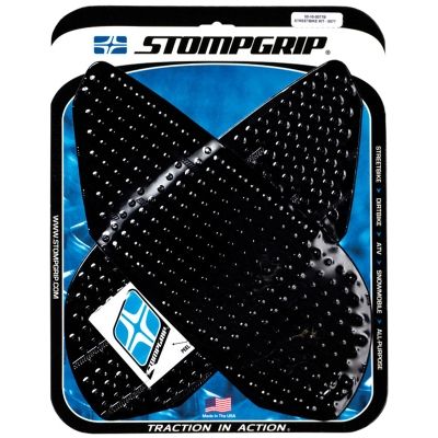 [STG55-10-0077B] StompGrip Volcano Streetbike Black Traction Kit