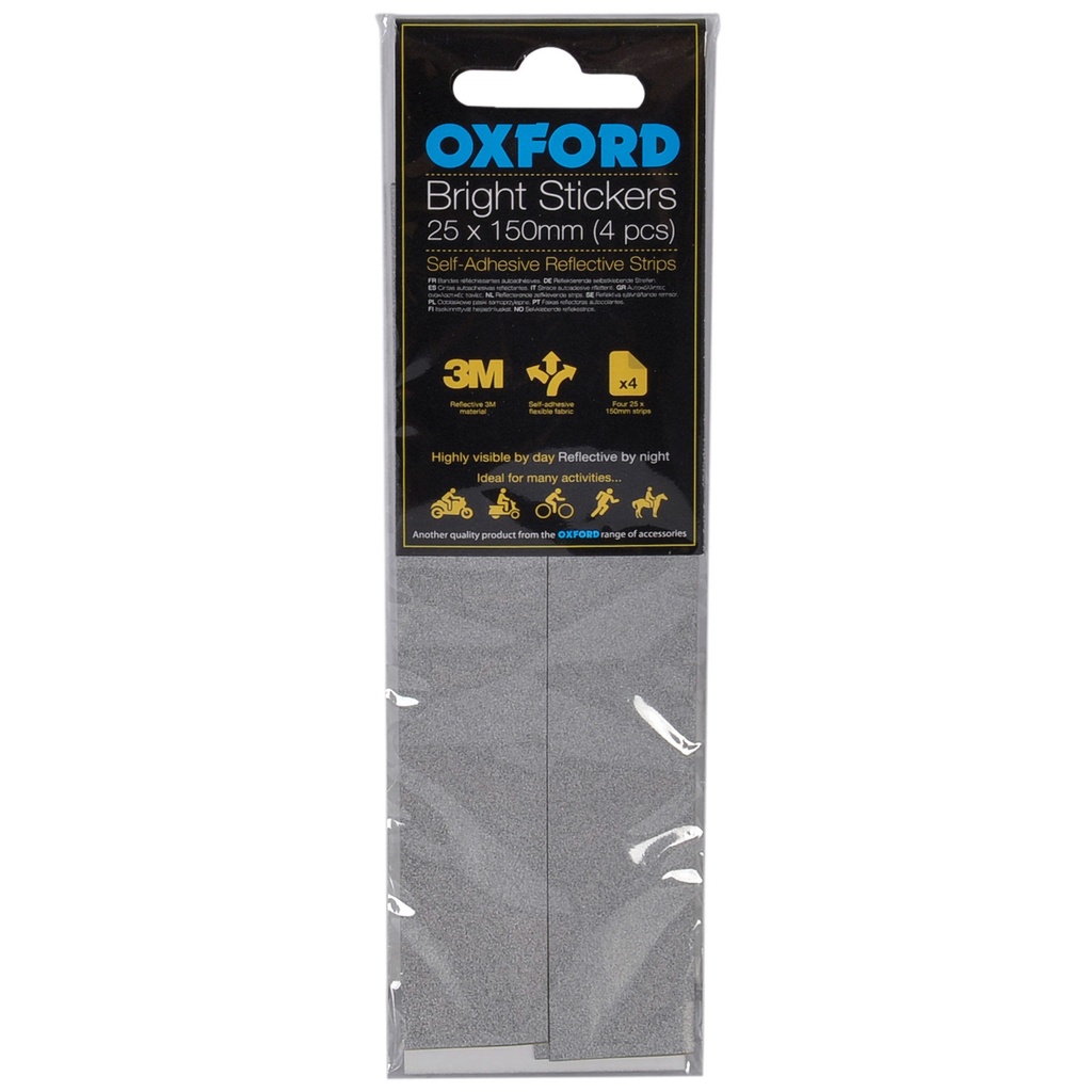Oxford Bright Stickers - Reflective 25 x 150mm (4 pcs)