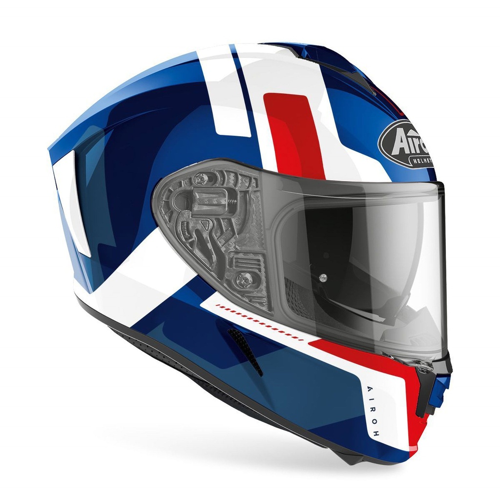 [2011752-3046148] Airoh Spark Graphic Full Face Motorcycle Helmet (M (57-58cm), Gloss Blue / Red)