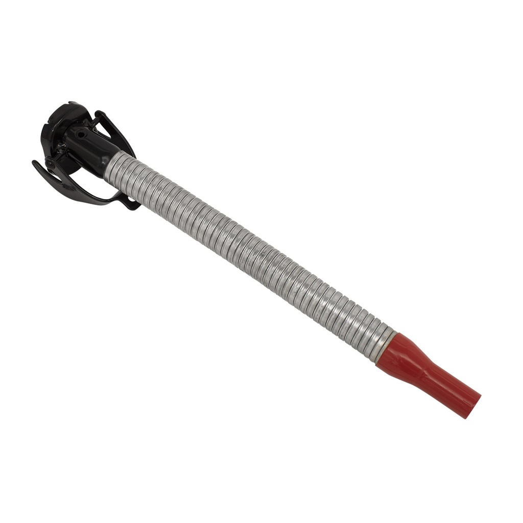 [SEAJC20P/S] Sealey Flexible Pouring Spout for Jerry Cans - Red Tip For Petrol Use