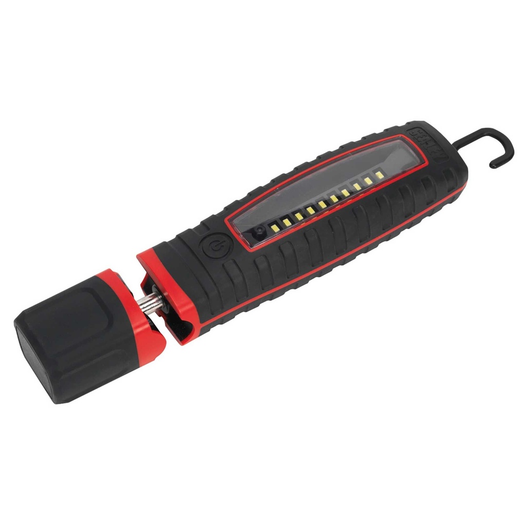 [SEALED360] Sealey Cordless 360° 10 SMD+3W LED Rechargeable Inspection Lamp Black Lithium-ion