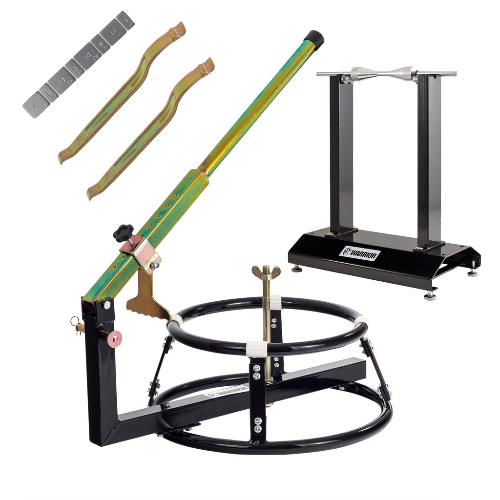 Warrior DIY Motorcycle Tyre Fitting Package 7 - Changer/Levers/Balancer/Weights