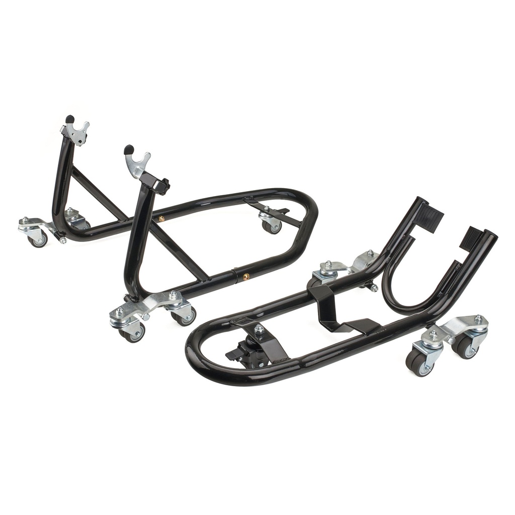 Warrior Universal 360 Degree Front & Rear Motorcycle Paddock Stand Combo