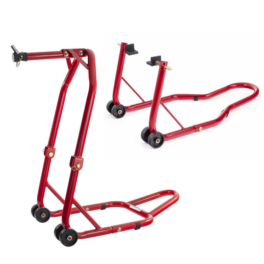 Warrior Motorcycle Front Head Stand and Rear Paddock Stand Combo