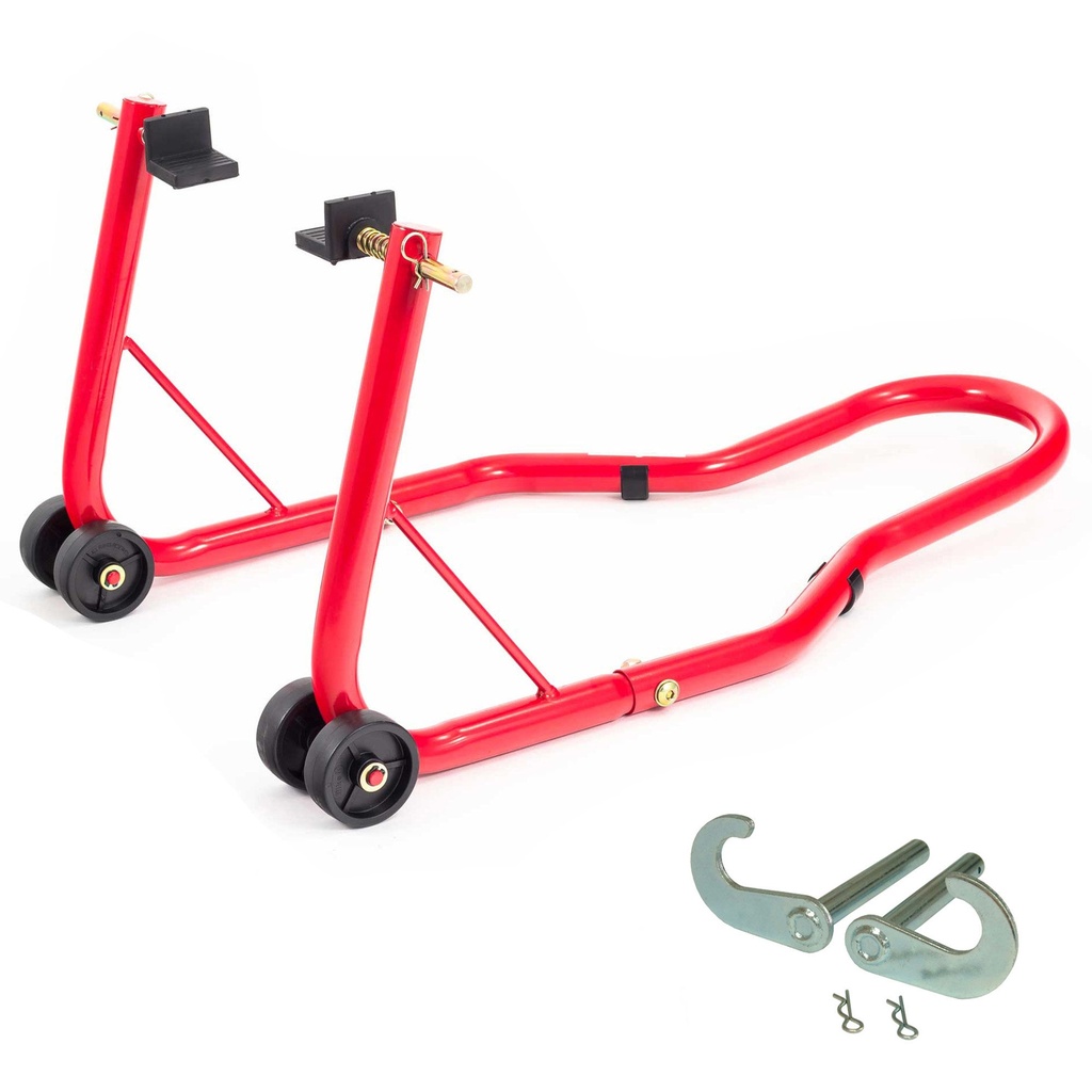 Warrior Motorcycle Rear Paddock Stand and Bobbin Hook Combo