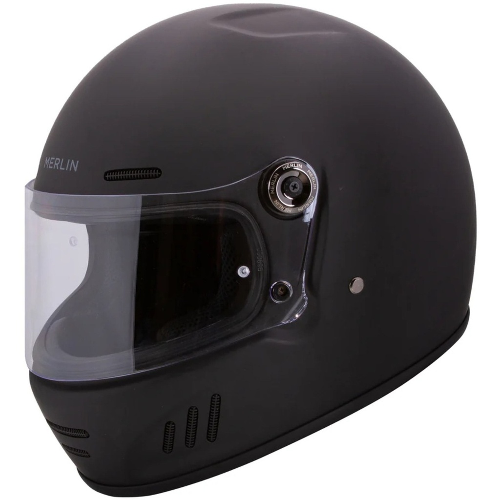 [5002000-3865606] Merlin Revival Plain Motorcycle Helmet (M (57-58cm))