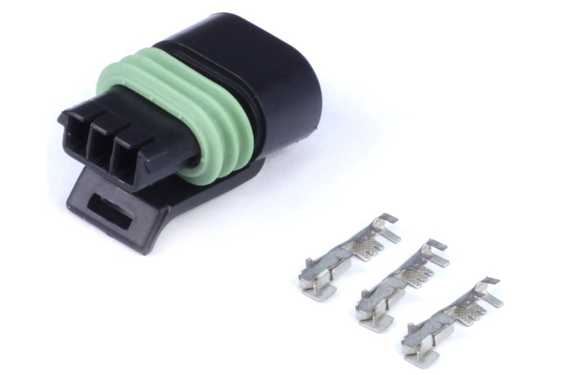 Plug and Pins Only - Delphi 3 Pin Single Row Flat Coil