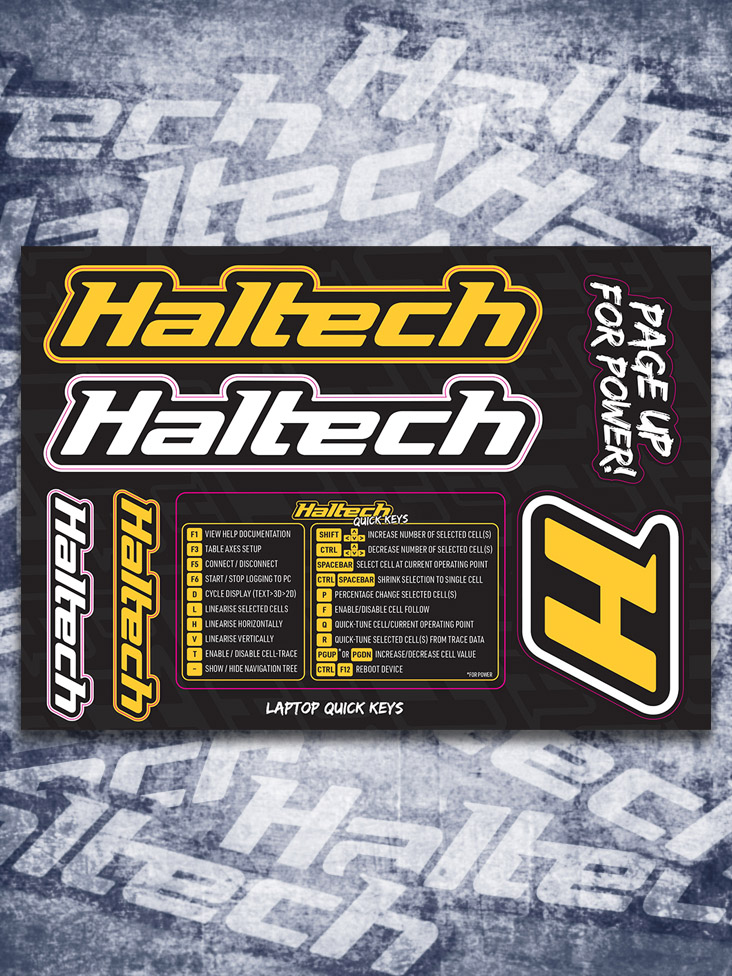 Haltech Sticker Sheet - A5 Colour Size: A5 size