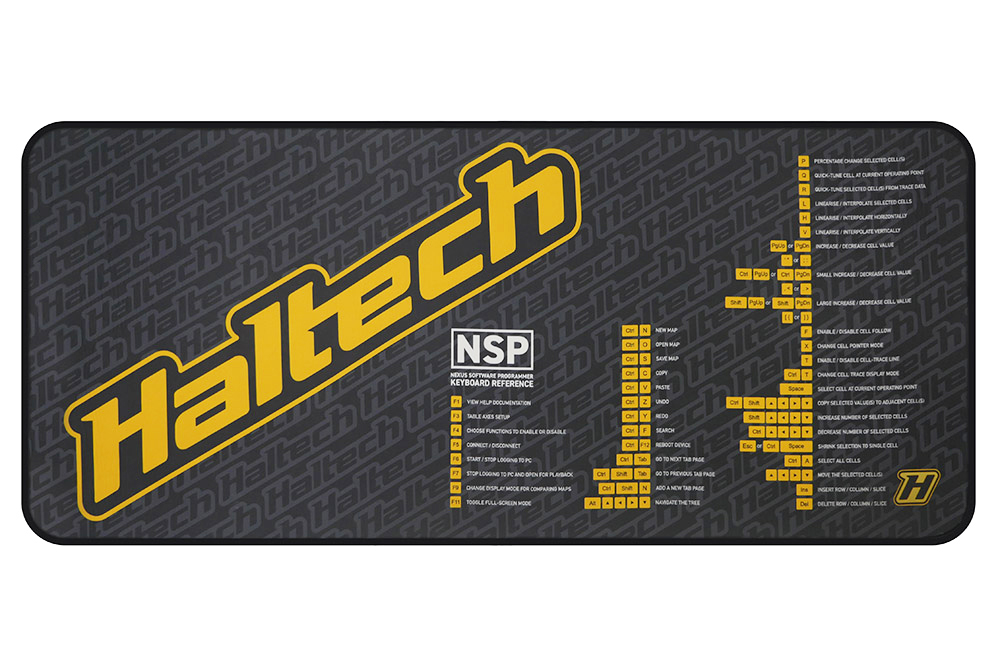 Haltech "NSP Shortcuts" Fat Mat / Desk Mat Size: 90cm/35.4in x 40cm/15.7in