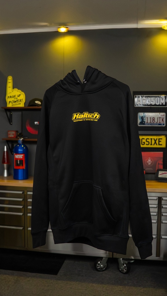 Haltech Classic Hoodie - Black & Yellow Size: 2XL