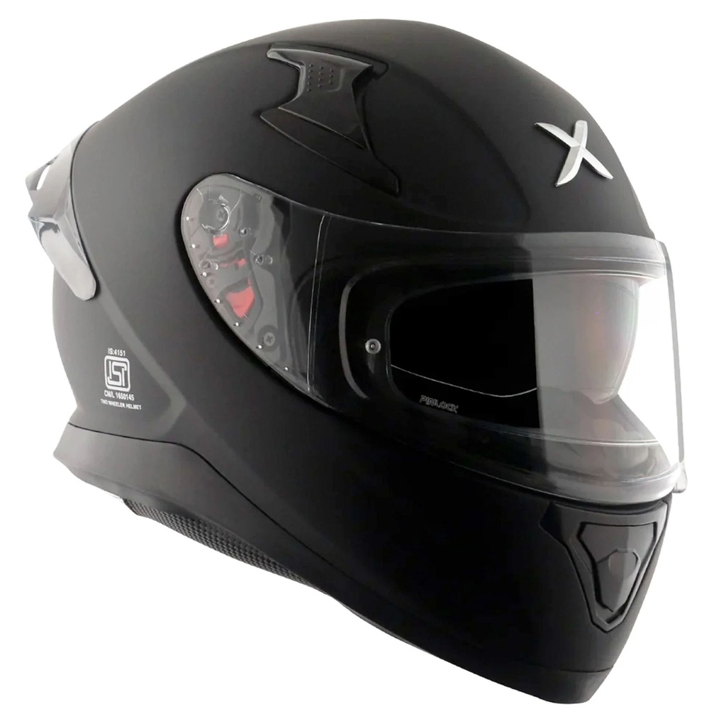 [5001825-3848446] Axor Apex Plain Motorcycle Helmet (M (57-58cm), Matt Black)