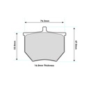 Mintex MRM1802 Brake Pads To Fit AP Racing CP2382/CP2384 Calipers