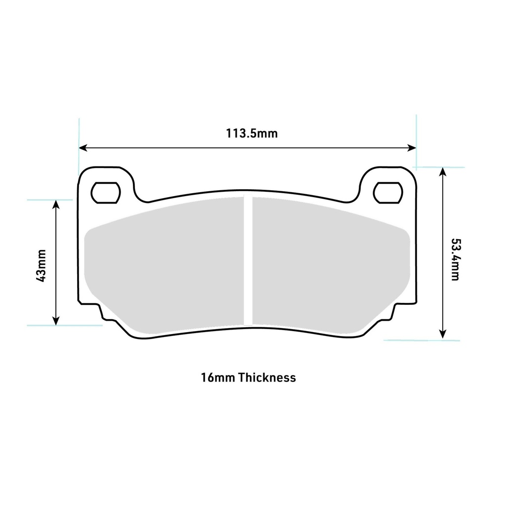 [MIN2027SCF4R16.00] Mintex F4R Brake Pads To Fit AP Racing CP7600/CP7606/CP7613 Scalloped Version