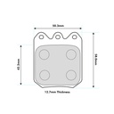 Ferodo DS2500 Brake Pads To Fit Wilwood Dynapro / Dynalite Single Calipers
