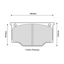 Ferodo DS3000 Brake Pads To Fit Girling AR5 / BR Caliper