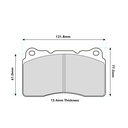 Pagid RST1 Brake Pads To Fit Brembo M4 / OE Calipers