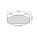 Wilwood BP-10 Brake Pads To Fit Wilwood Dynapro 6 Piston Lug Mount Calipers