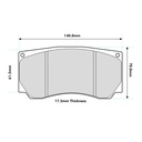 Pagid RST5E Brake Pads To Fit AP Racing CP5850 / Brembo 07.6955.1 Calipers