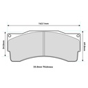 Pagid RST1 Brake Pads To Fit AP Racing Various Calipers