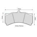 PBS Brakes ProComp E1 Brake Pads To Fit AP Racing Various Calipers