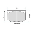Pagid RSH29E Brake Pads To Fit Girling B-Type Mk5 Caliper