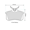 Wilwood BP-10 Brake Pads To Fit Wilwood Combination Park brake / OE Caliper