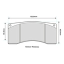 Pagid RST3 Brake Pads To Fit Alcon B-Type 4 Piston Calipers
