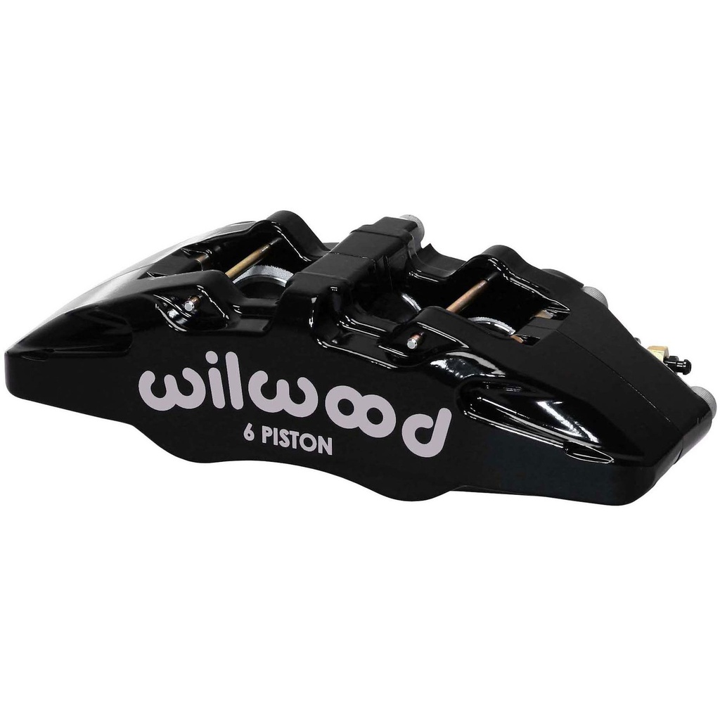 [1148232-1715603] Wilwood Dynapro 6A 6 Piston Brake Caliper Lug Mount (Powder Coated Black, Left Hand, 1.62/1.38/1.38 Inch, 0.81 Inch (20.57mm))