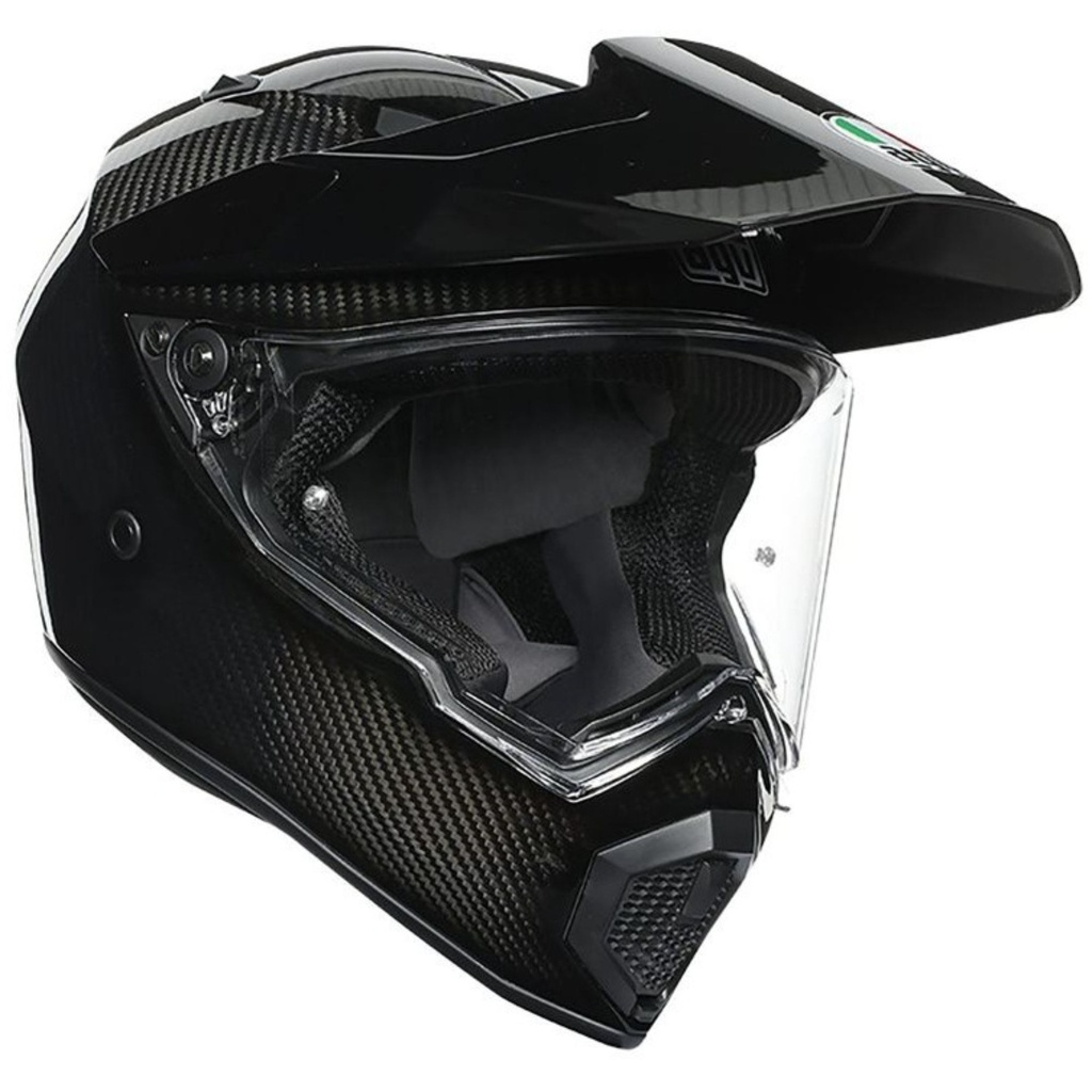 [5001464-3824442] AGV AX-9 Plain Motorcycle Helmet (2XL (63cm), Mono Matt Black)