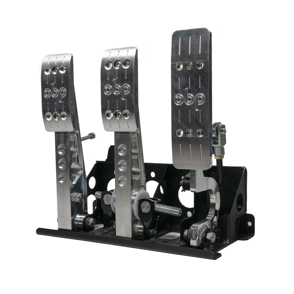 OBP Universal Bulkhead Fit Pro Race Floor Mounted 3 Pedal Assembly