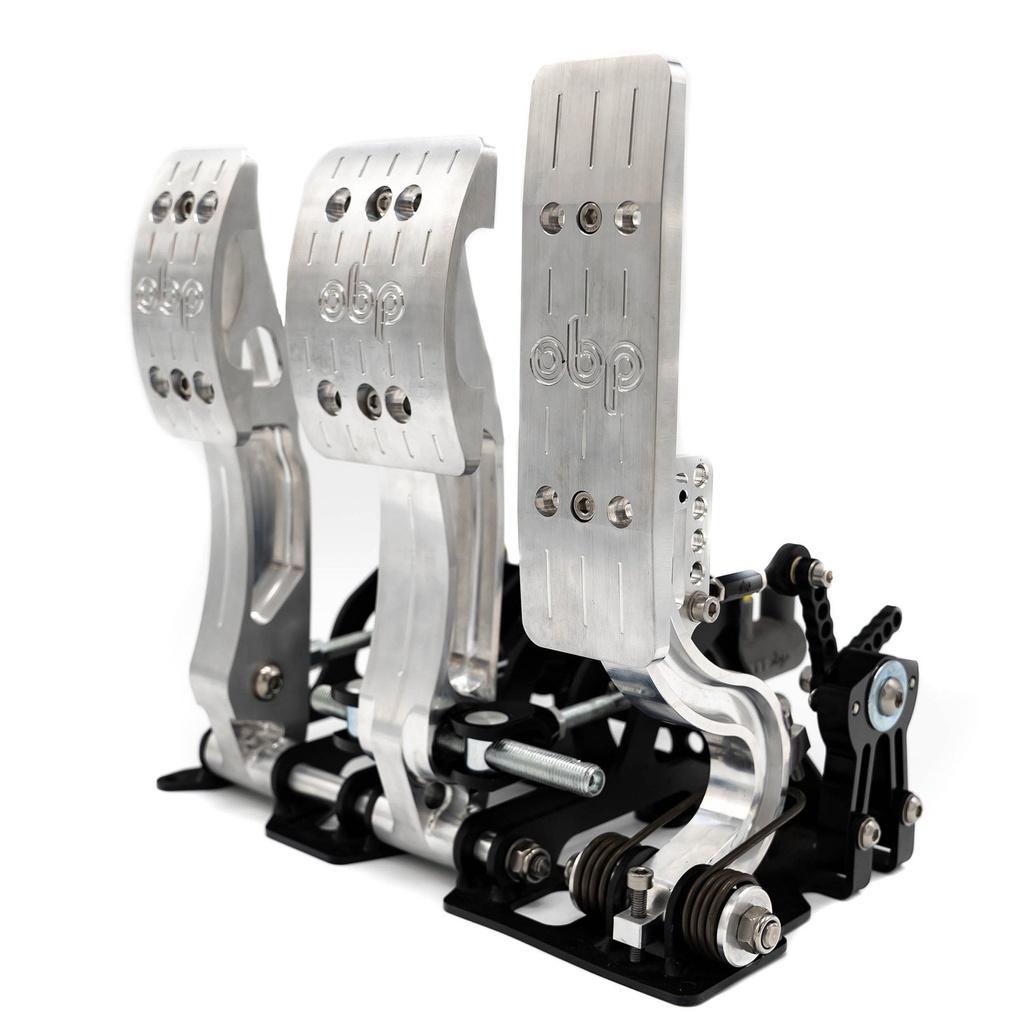 [7000296-2342027] OBP Universal Racing Series Cockpit Floor Mount 3 Pedal Box Assembly (Black)