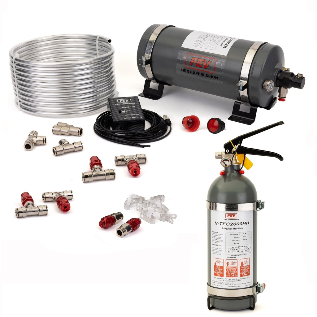 [FEV100.000.168/AKN] FEV N-TEC 3.0Kg Electrical Fire Extinguisher Rally Package