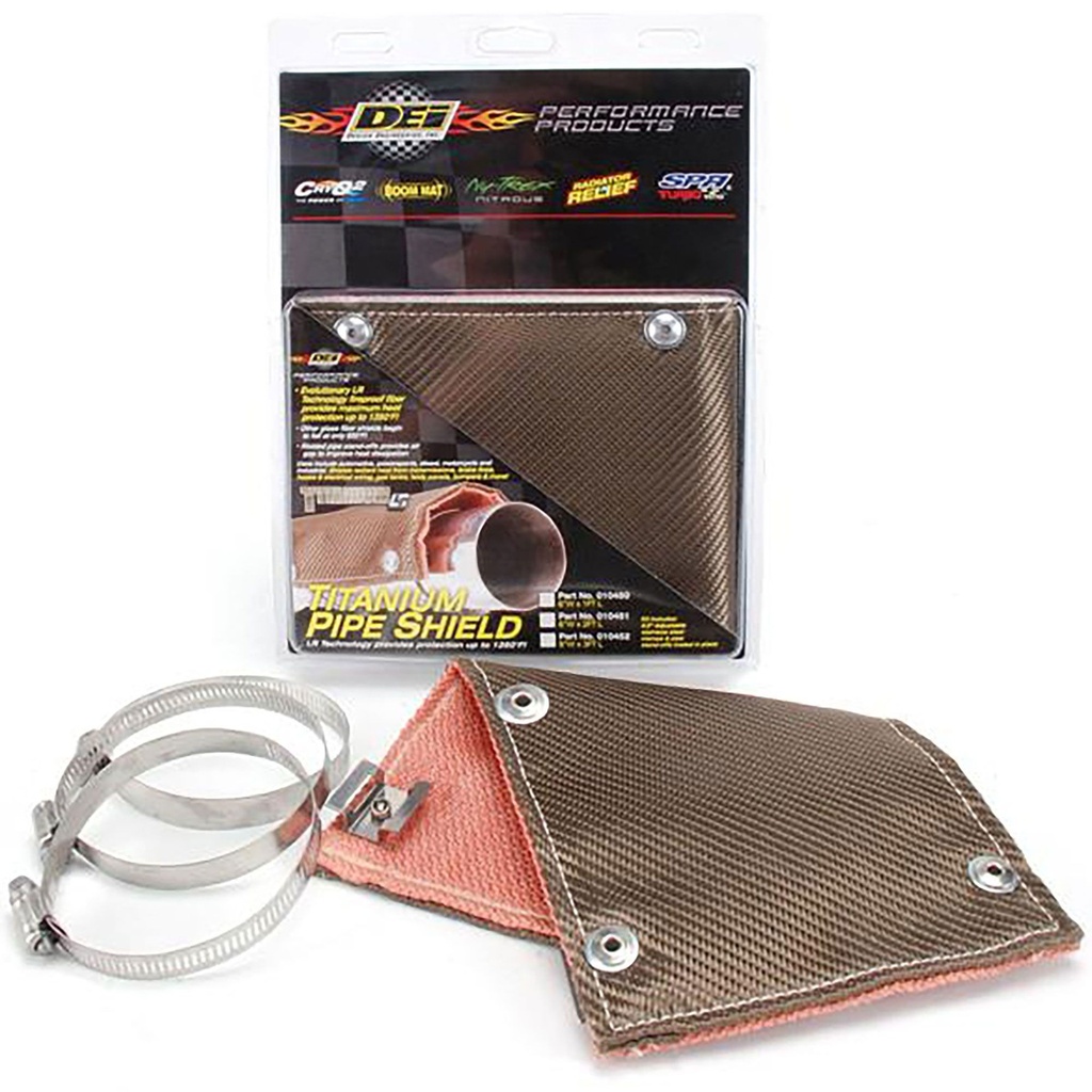 [937611-1516543] Design Engineering Titanium Exhaust Pipe Heat Shield (6 x 12 Inch)