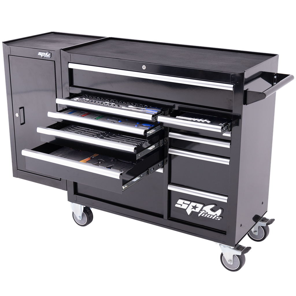 TOOLKIT 238PC METRIC/SAE - CUSTOM SERIES ROLLER CABINET WITH SIDE CABINET 11 DRAWER BLACK FOAMED