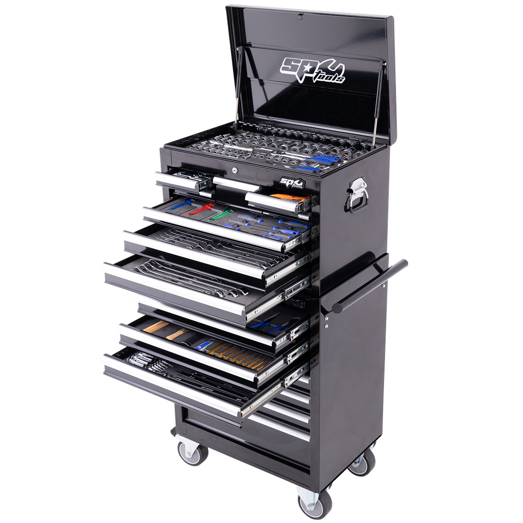 [SP50110X] TOOLKIT 370PC METRIC/SAE - CUSTOM SERIES 15 DRAWER BLACK FOAMED