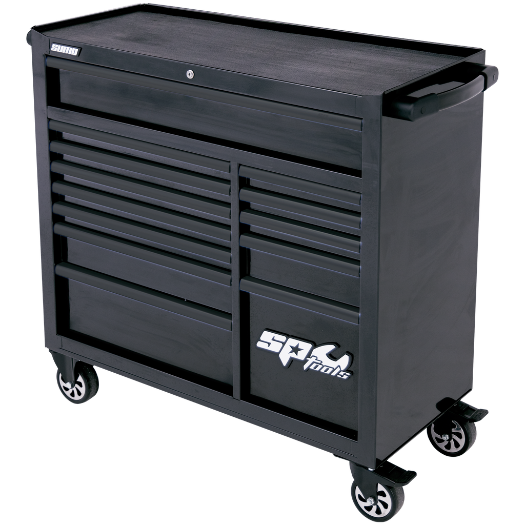 [SP40625BK] ROLLER CABINET - SUMO SERIES 13 DRAWER BLACK/BLACK