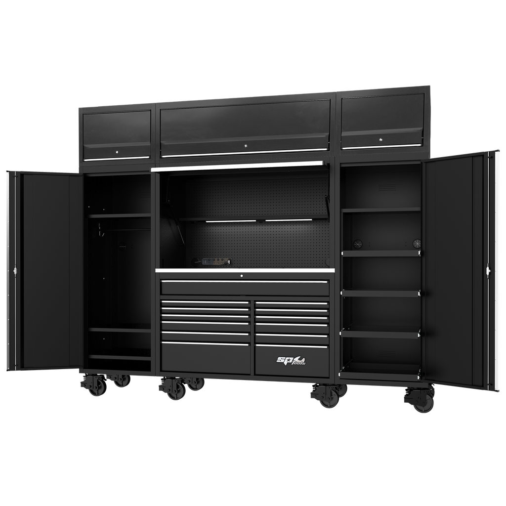 [SP44795] WORKSTATION COMPLETE - USA SERIES 114" INCLUDING OVERHEAD BLACK