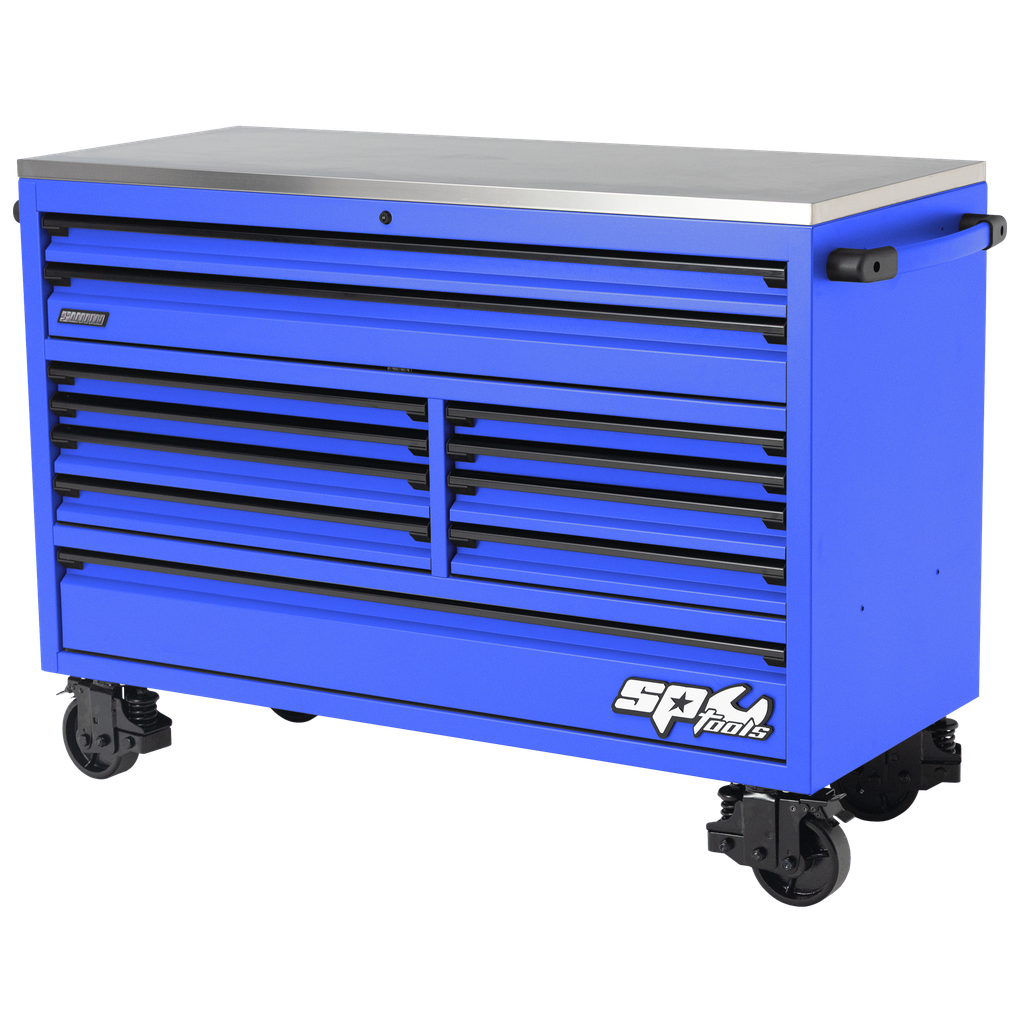 [SP44727BL] ROLLER CABINET - USA SERIES 59" 11 DRAWER BLUE