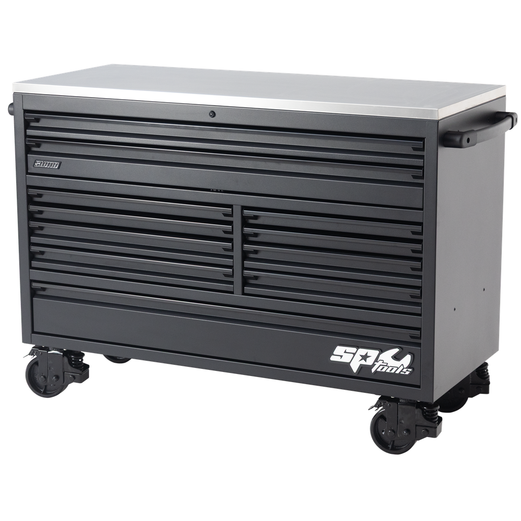 [SP44727BK] ROLLER CABINET - USA SERIES 59" 11 DRAWER MATTE BLACK