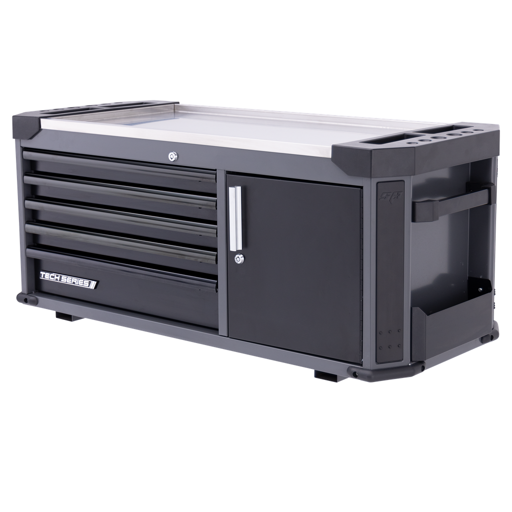 [SP42345D] TOOL BOX - TECH SERIES POWER TOOL CUPBOARD 5 DRAWER DIAMOND BLACK