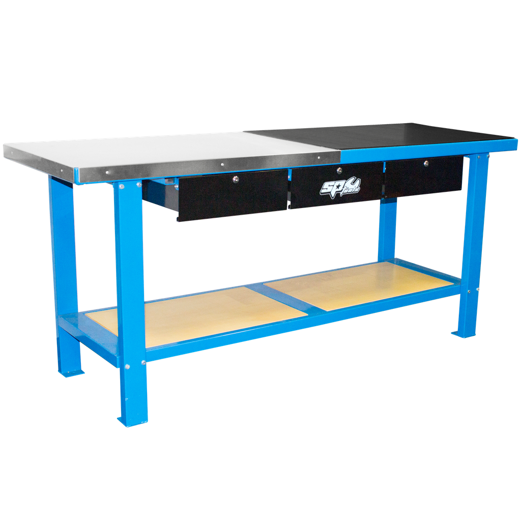 WORKKBENCH - 1000KG LOAD CAPACITY 3 DRAWER BLUE