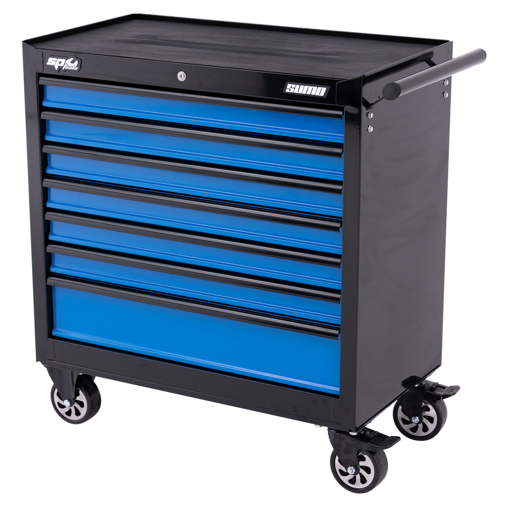 [SP40126] ROLLER CABINET - SUMO SERIES 7 DRAWER BLACK/BLUE