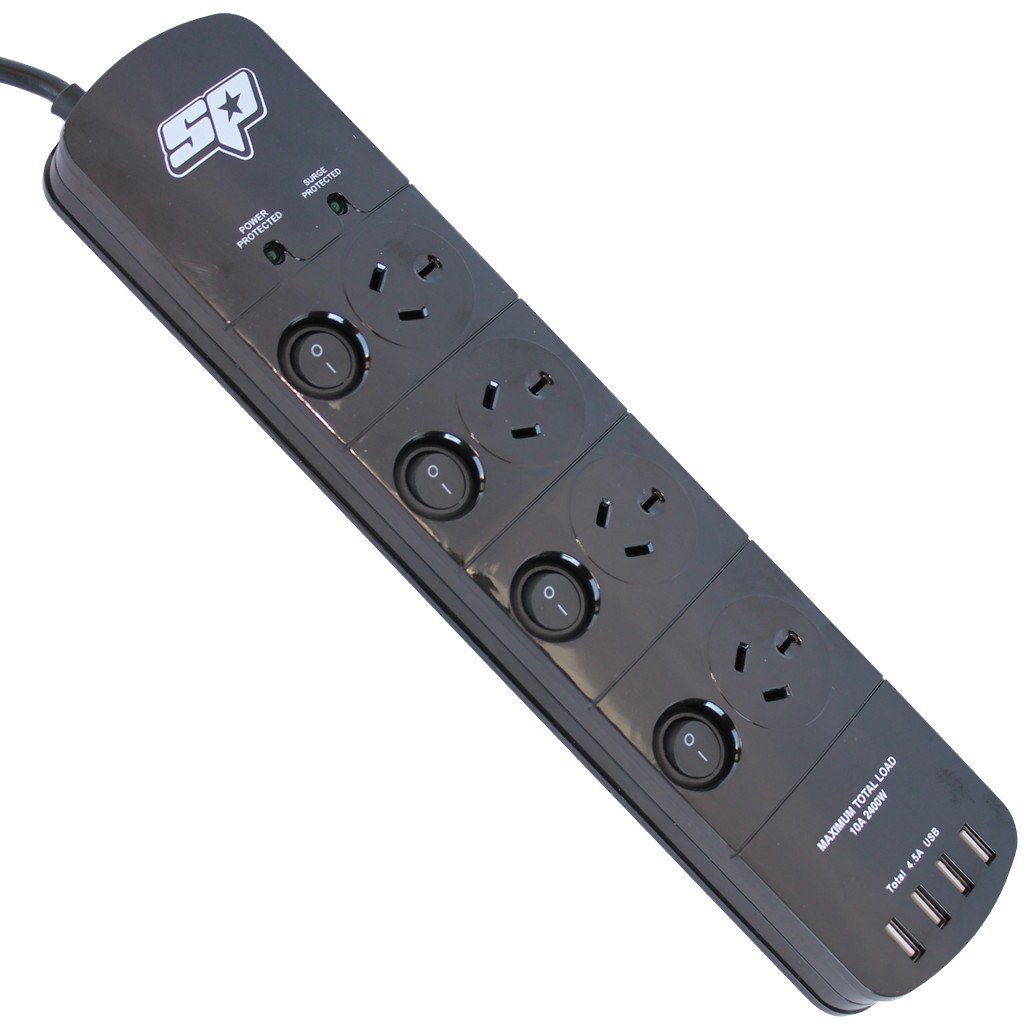 [SP69998] WORKSHOP - POWER BOARD 4 OUTLET 4 USB